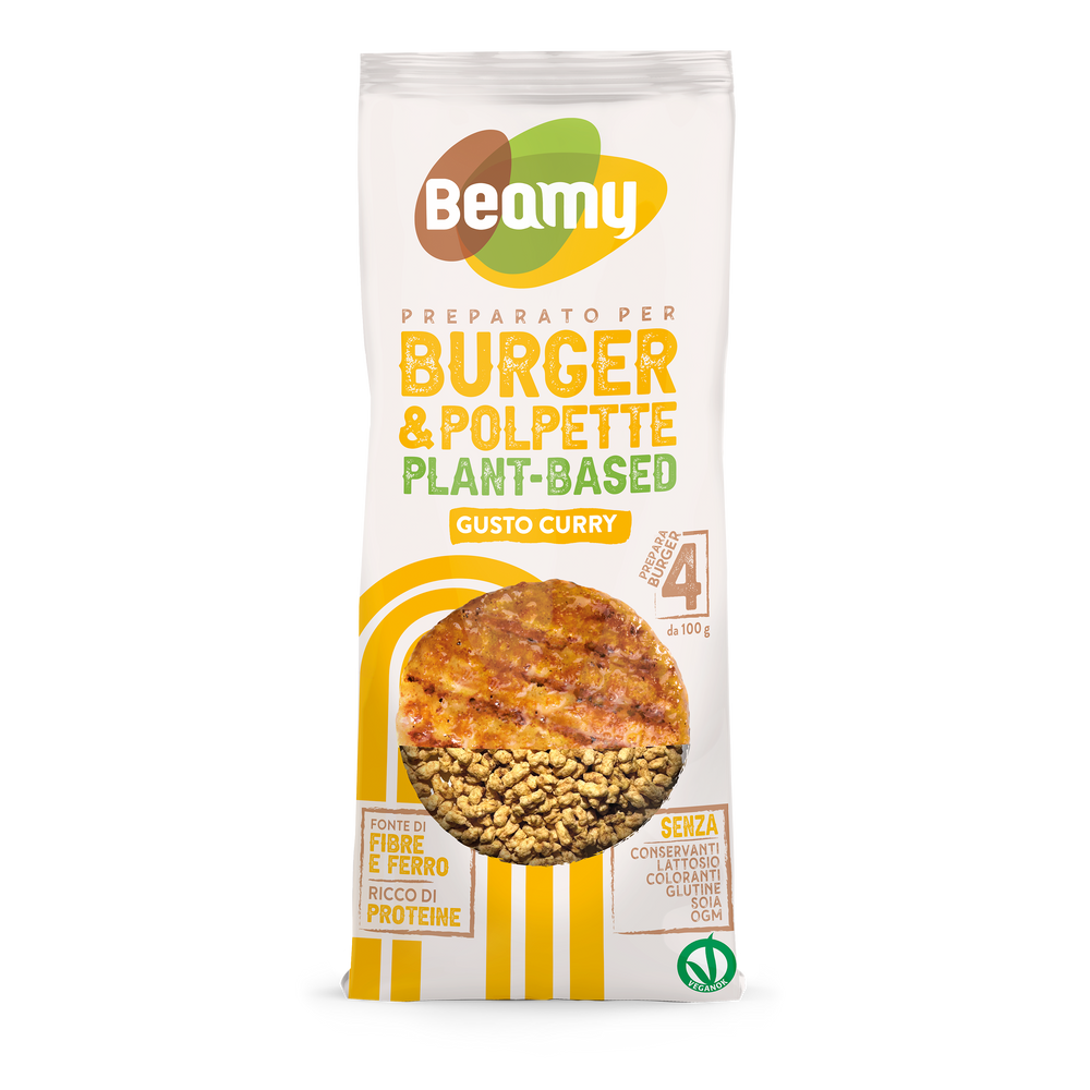 BEAMY - Preparato per Burger e Polpette Plant-based  - Gusto Curry