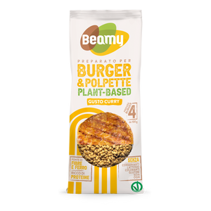 BEAMY - Preparato per Burger e Polpette Plant-based  - Gusto Curry