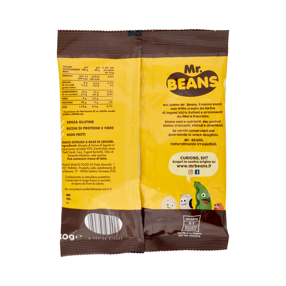 MR.BEANS - SNACK DI LEGUMI - GUSTO CLASSICO - 40g