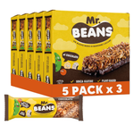 Mr. Beans, Barrette al Cioccolato a Base di Legumi, 5 Confezioni da 3 pz, 420 g